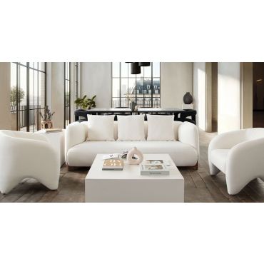 Link Ivory Fabric Sofa