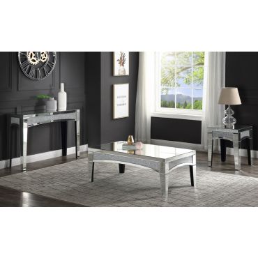 Lucca Mirrored Coffee Table With Crystals