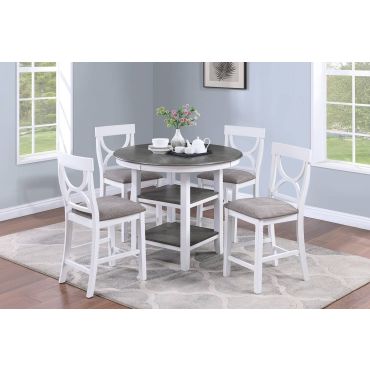 Luminar 5-Piece Round Pub Table Set