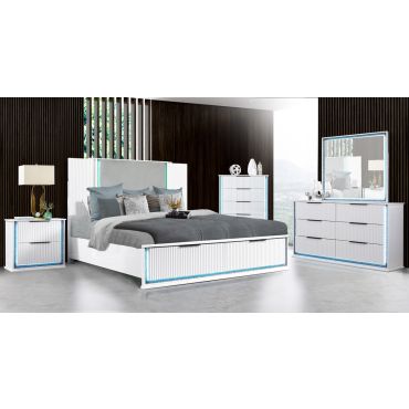 Madrid Modern Bedroom Set With LED Lights