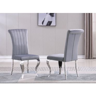 Magdeburg Grey Velvet Dining Chairs