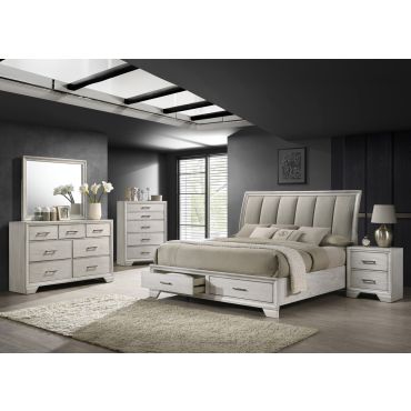 Manor White Finish Bedroom Set