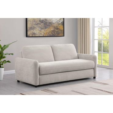 Mavis Beige Sofa Pull Out Sleeper