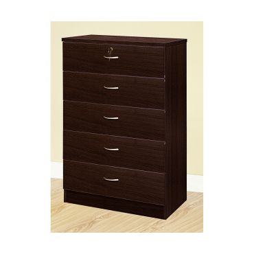 Meggie Espresso Five Drawer Chest