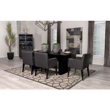 Meyrin Black Finish Dining Table Set