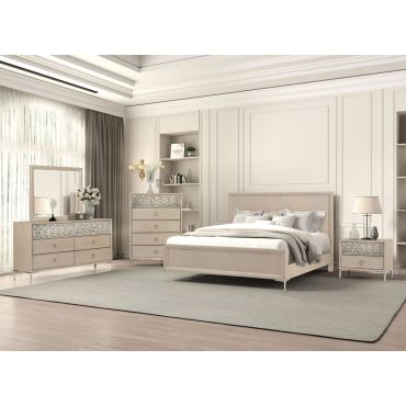 Midtown Natural Oak Finish Bedroom Set