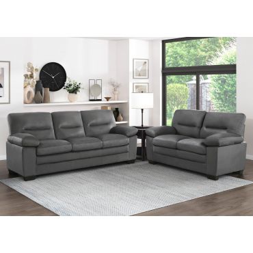 Milland Dark Grey Casual Sofa Set