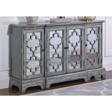 Mirimyn Accent Cabinet Gray Finish