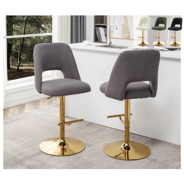 Mitzi Boucle Barstools Gold Base