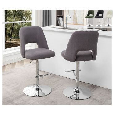 Mitzi Boucle Fabric Modern Barstools