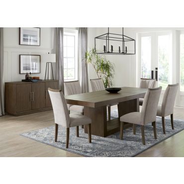 Monte Rustic Brown 7-Piece Dining Table Set