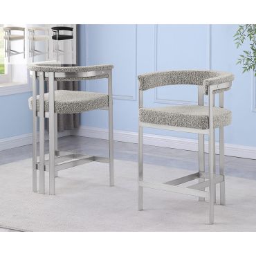 Morden Boucle Counter Height Chairs