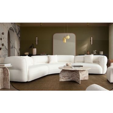 Nabila Ivory Fabric Sectional