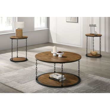 Nicson Industrial Style Coffee Table 3-Piece Set