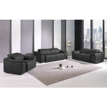 Nieves Dark Grey Power Recliner Sofa Set