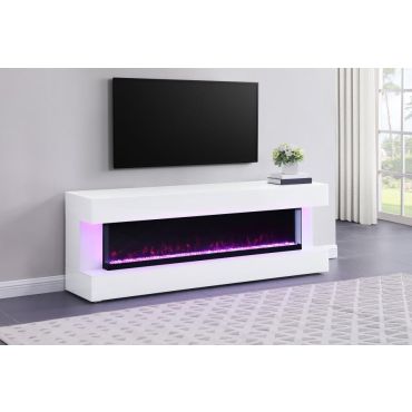 Norene White Lacquer TV Stand