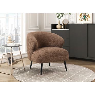 Otello Brown Boucle Accent Chair