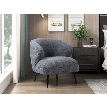 Otello Grey Boucle Accent Chair