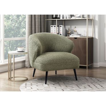 Otello Green Boucle Accent Chair