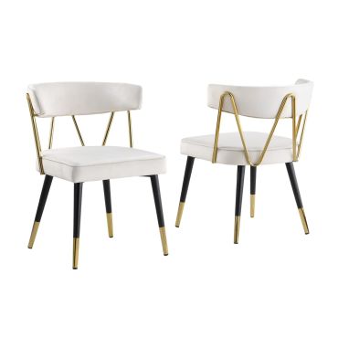 Palms Beige Velvet Dining Chairs