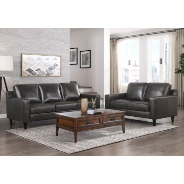 Perkin Leather Sofa Set