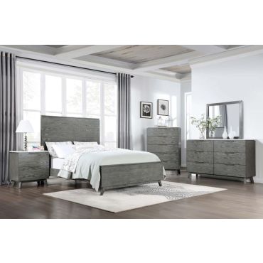 Pittsburgh Rustic Grey Finish Bedroom Set