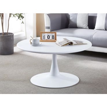 Planet Round Coffee Table White Finish