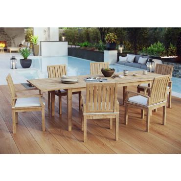 Prado 7-Piece Teak Outdoor Table Set