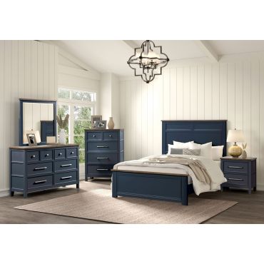 Premly Navy Blue Bedroom Collection