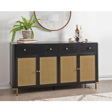 Ridge Black Finish Sideboard