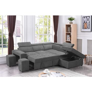 Ronaldo Sectional Sleeper With Stools