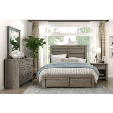 Rosewood Rustic Grey Finish Bedroom Set