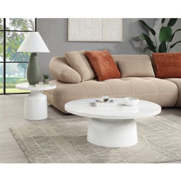 Saeed Low Profile Round Coffee Table Set