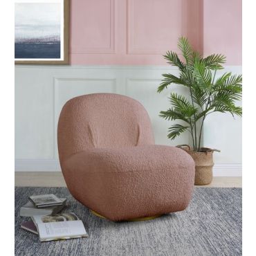 Seldon Pink Swivel Accent Chair