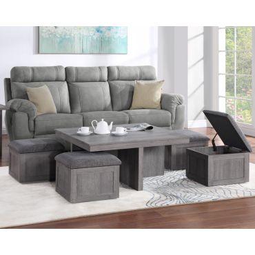 Seto Coffee Table With Storage Stools