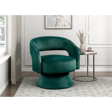 Shala Green Swivel Accent Chair