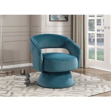 Shala Dark Teal Swivel Accent Chair