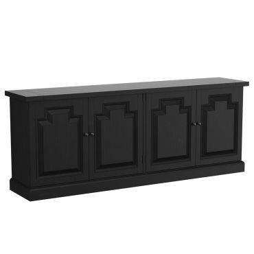 Shayna Distressed Black Finish Sideboard