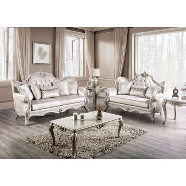 Silvia Traditional Style Sofa Set