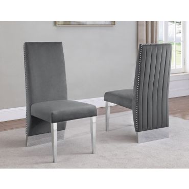 Simon Grey Velvet Dining Chairs