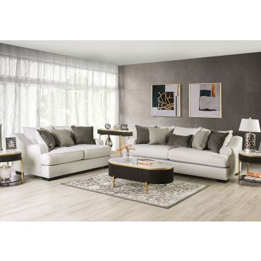 Ginevra Transitional Sofa Set With Deep Seats