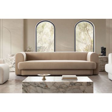 Studio Oversized Sofa Camel Velvet