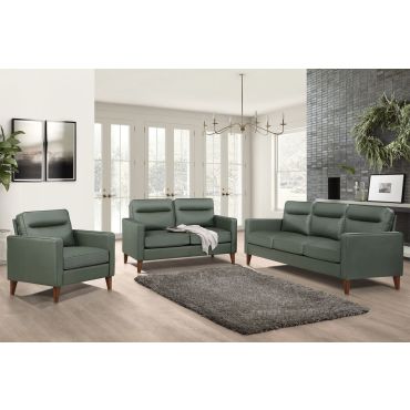 Suzy Green Leather Casual Sofa Set