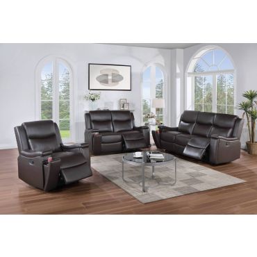 Talbot Espresso Leather Recliner Sofa