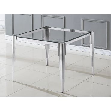 Tango Clear Glass Top Square Dining Table