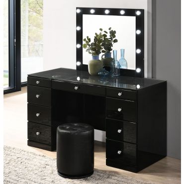 Tanquin Black Vanity With LED Mirror