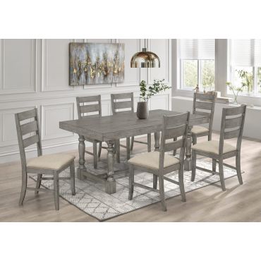 Teryn Rustic Grey Dining Room Table Set