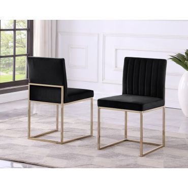 Townsend Black Velvet Dining Chairs