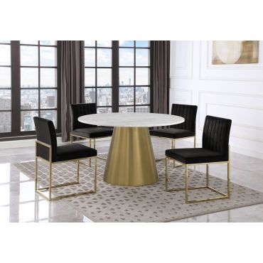 Townsend Dining Table With Black Chairs