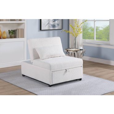 Urien Chair Sleeper White Sherpa